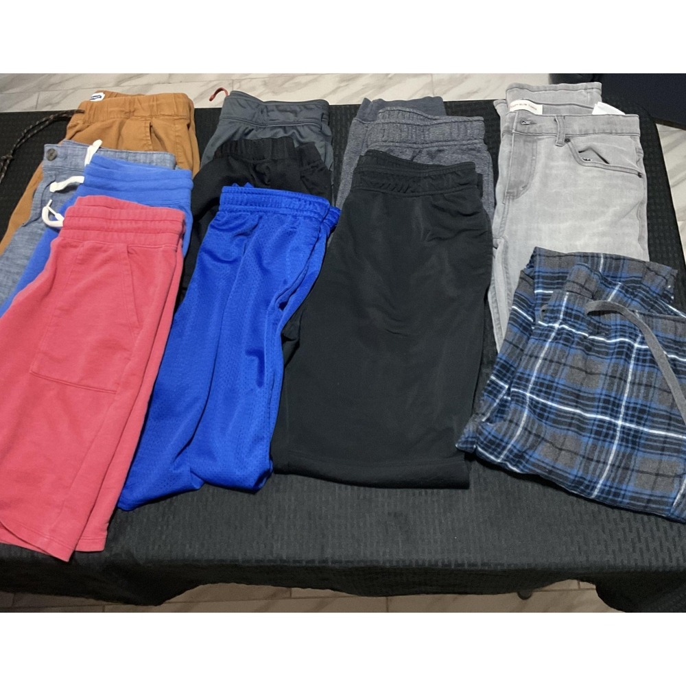 Mixed Brands Boys size 18 Bottoms Lot Multicolor Shorts Pants Jeans Joggers 11pc